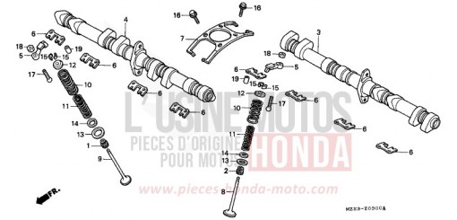 ARBRE A CAMES/SOUPAPE CBR1000FR de 1994